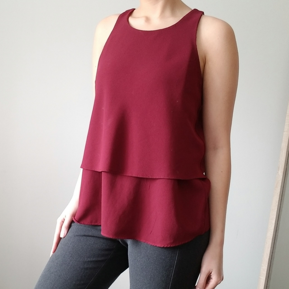 Banana Republic maroon blouse